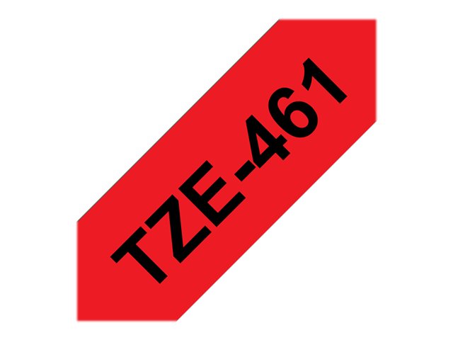 Brother TZe-461 - Black on red - Roll (3.6 cm x 8 m) 1 cassette(s) laminated tape - for Brother PT-H110, P-Touch PT-3600, 9700, D800, H110, P900, P950, P-Touch Cube XP PT-910