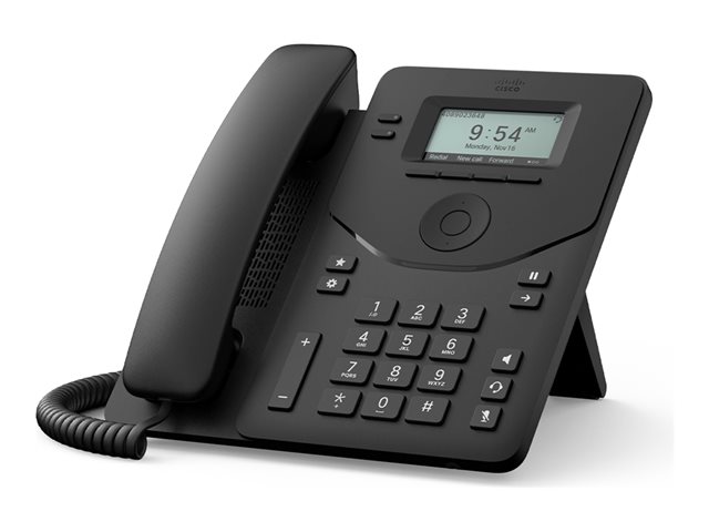 Cisco Desk Phone 9811 - VoIP phone with caller ID/call waiting - SIP, SDP, RTCP, RTP, SRTP - 2 lines - carbon black