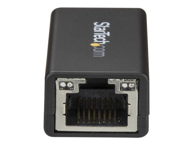 StarTech.com USB C to Gigabit Ethernet Adapter, 1Gbps NIC USB 3.0/USB 3.1 Type C Network Adapter, 1GbE USB-C to RJ45/LAN Port, Thunderbolt 3 Compatible, Windows, MacBook Pro, Chromebook - USB C to Ethernet (US1GC30DB) - Network adapter - USB-C - Gigabit Ethernet x 1 - black