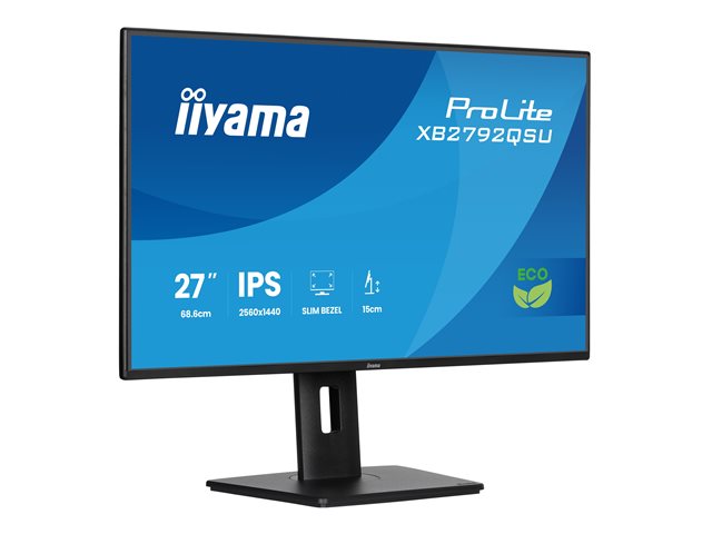 27\"WIDE LCD, 2560 x 1440, 120 Hz IPS panel, LED Bl., Adaptive Sync, USB-Hub(2xOut v3.2), Pivot, Height Adjust.(15cm), 350 cd/m², 1500:1 Static Contrast, 80.000.000:1 ACR, Speakers, DisplayPort, HDMI , 3ms