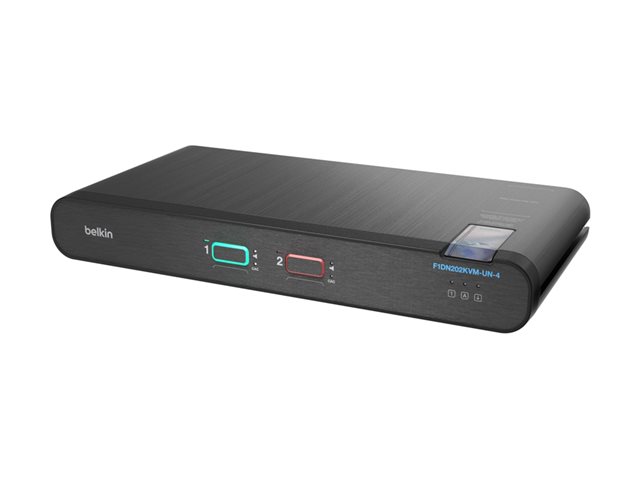 Belkin 2-Port Dual Head DP/HDMI to DP/HDMI Video Secure Desktop KVM Switch PP4.0