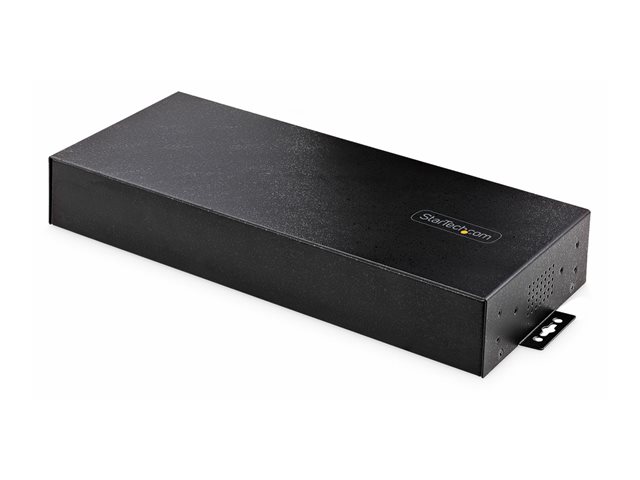 StarTech.com 16-Port Industrial USB 5Gbps Hub with Power Adapter, Metal Enclosure, Mountable, ESD Protection, Terminal Block Power, USB Charging, Dual-Host Switch - TAA - Hub - 16 x USB 3.2 Gen 1 - desktop, rack-mountable, wall-mountable, DIN rail mountable - TAA Compliant