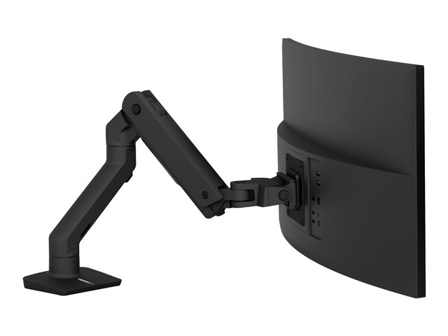Ergotron HX - Mounting kit (articulating arm, desk clamp mount, extender arm, grommet mount, pivot) - Constant Force Technology - for LCD display/ curved LCD display - matte black - screen size: up to 49\"