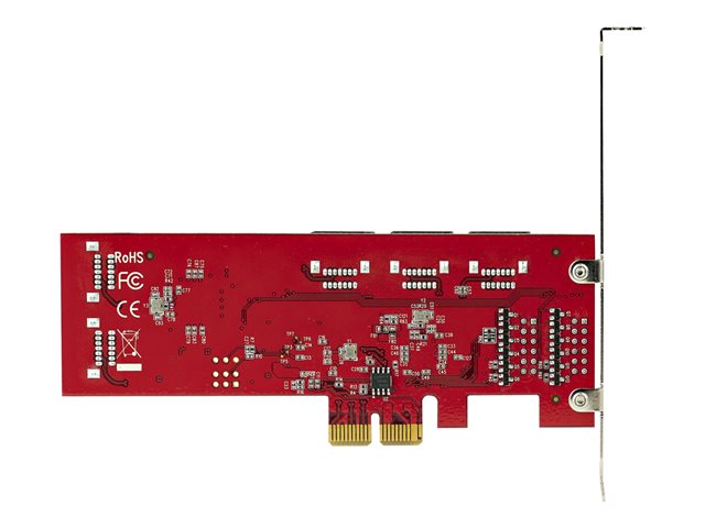 StarTech.com SATA PCIe Card, 10 Port PCIe SATA Expansion card, 6Gbps SATA Card, Low/Full Profile, Stacked SATA Connectors, ASM1062 Non-Raid SATA Controller Card / Adapter - PCI Express to SATA Converter - Storage controller - SATA 6Gb/s - low profile