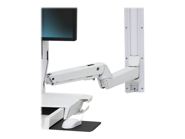 Ergotron StyleView Sit-Stand Combo Extender - Mounting component (extender arm, wall track mount, arm cover) - aluminium, high-grade plastic - white