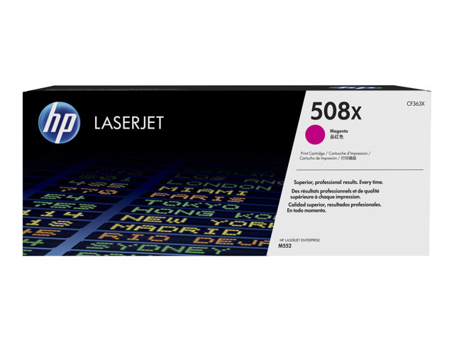 HP 508X - High Yield - magenta - original - LaserJet - toner cartridge (CF363X) - for Color LaserJet Enterprise MFP M577, LaserJet Enterprise Flow MFP M577