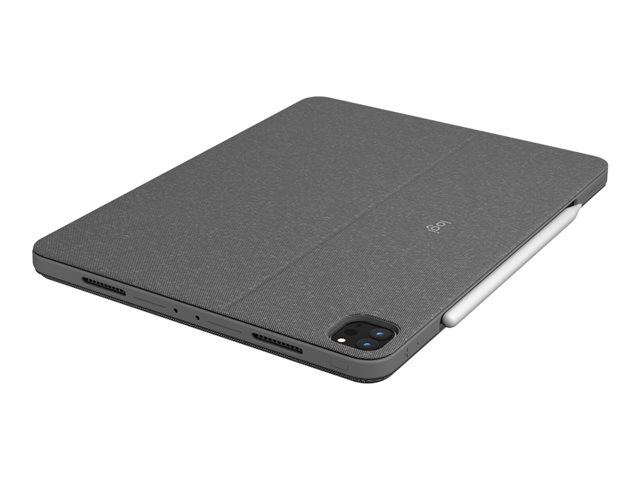 Logitech Combo Touch - Keyboard and folio case - with trackpad - backlit - Apple Smart connector - Pan Nordic - grey - for Apple 10.9-inch iPad Air (4th generation, 5th generation)