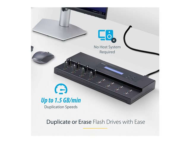 StarTech.com Standalone USB Duplicator - USB Duplicator and Eraser - USB 3.0, 2.0, 1.1 - 1:15 USB Flashdrive - USB Thumb Drive (USBDUPE115) - USB drive duplicator - 15 bays - TAA Compliant