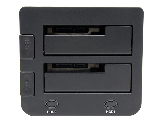 StarTech.com Dual-Bay USB 3.0 to SATA Hard Drive Docking Station, USB Hard Drive Dock, External 2.53.5 SATA IIIIII, SSDHDD Docking Station, Hot-Swap Hard Drive Bay - Top-Loading - Storage controller - 2.5\", 3.5\" - SATA 6Gb/s - USB 3.0 - black - for P/N: SVA12M5NA