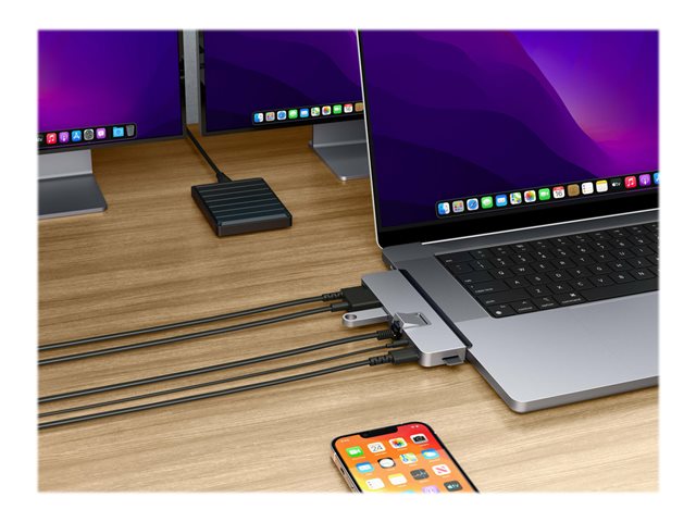 HyperDrive DUO Pro - Docking station - USB-C x 2 - HDMI, USB4 - 1GbE - for Apple MacBook Air (Early 2020, Late 2018, Mid 2017, Mid 2019, Mid 2022), MacBook Pro