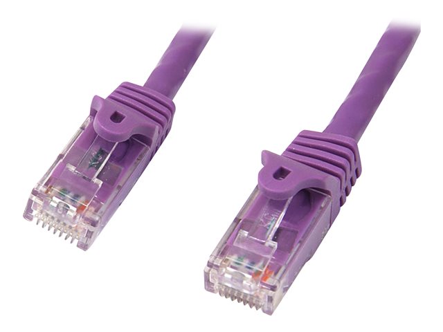 StarTech.com 2m CAT6 Ethernet Cable, 10 Gigabit Snagless RJ45 650MHz 100W PoE Patch Cord, CAT 6 10GbE UTP Network Cable w/Strain Relief, Purple, Fluke Tested/Wiring is UL Certified/TIA - Category 6 - 24AWG (N6PATC2MPL) - Patch cable - RJ-45 (M) to RJ-45 (M) - 2 m - UTP - CAT 6 - snagless - purple
