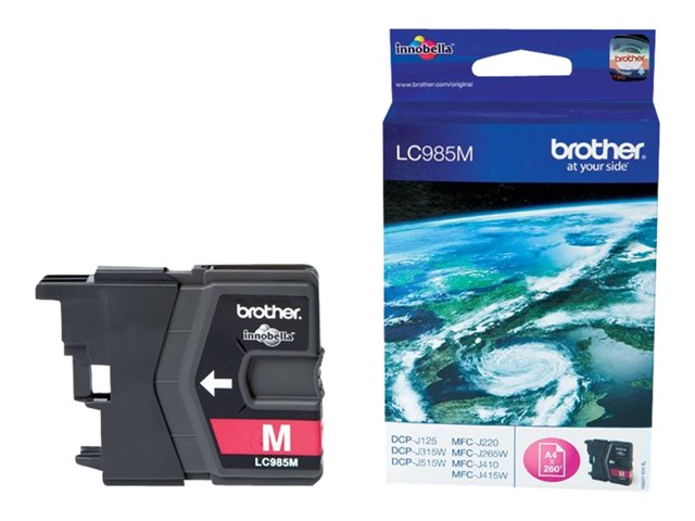Brother LC985M - 10 ml - magenta - original - ink cartridge - for Brother DCP-J125, DCP-J140, DCP-J315, DCP-J515, MFC-J220, MFC-J265, MFC-J410, MFC-J415