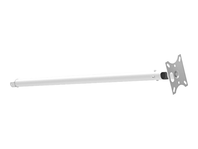 VISION Professional Cut to Length Projector Ceiling Mount - LIFETIME WARRANTY - 1100 mm or 43 inch pole for high-ceiling applications - fits most projectors - obstruction free cable management - Includes drilling jig, retrofitting ceiling trim disc, sloping ceiling yoke - white