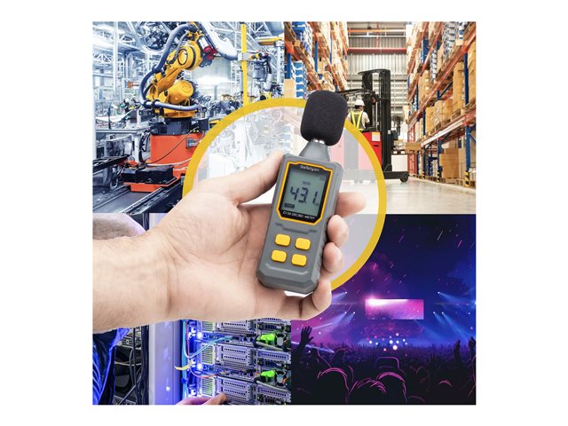 StarTech.com Handheld Digital Sound Meter, Noise/Decibel Level Reader - Sound meter - black