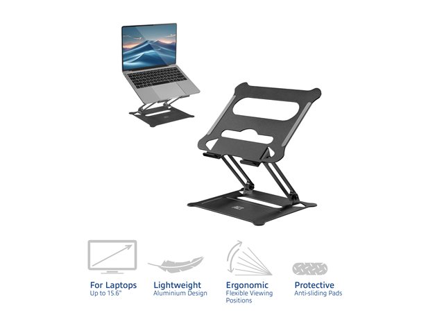 Foldable laptop stand alu stepless heigh