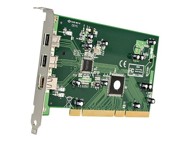 StarTech.com 3 Port 2b 1a PCI 1394b High-quality FireWire Adapter Card (PCI1394B_3) - FireWire adapter - PCI 64 - Firewire, FireWire 800 - 3 ports