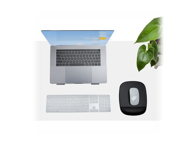 StarTech.com Mouse Pad with Hand rest, 6.7x7.1x 0.8 in (17x18x2cm), Ergonomic Mouse Pad with Wrist Support, Desk Wrist Pad w/ Non-Slip PU Base for Office/Home/Computer/Laptop - Cushioned Gel Mouse Pad w/ Palm Rest - Mouse pad with wrist pillow - blac
