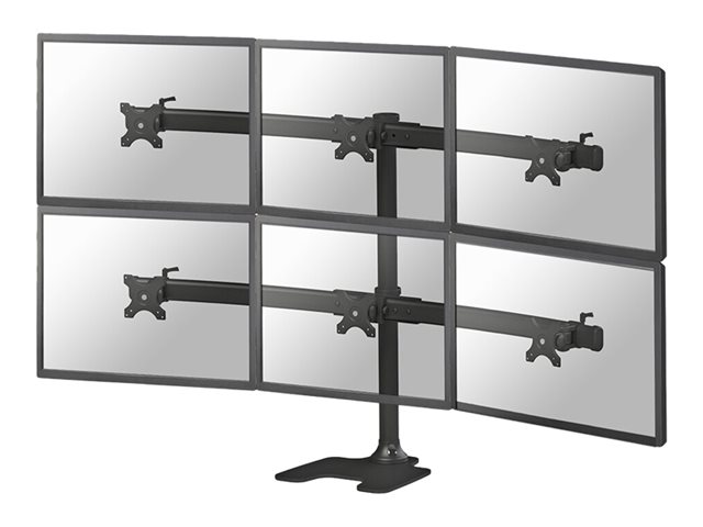 Neomounts FPMA-D700DD6 - Stand - for 6 LCD displays - black - screen size: 10\"-27\" - desktop stand, desk-mountable