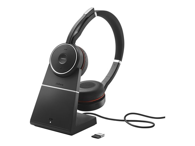 Evolve 75 UC Stereo Headset - Zwart / Rood
