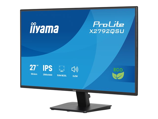 27\"WIDE LCD, 2560 x 1440, 120 Hz IPS panel, LED Bl., Adaptive Sync, USB-Hub(2xOut v3.2), 350 cd/m², 1500:1 Static Contrast, 80.000.000:1 ACR, Speakers, DisplayPort, HDMI , 3ms