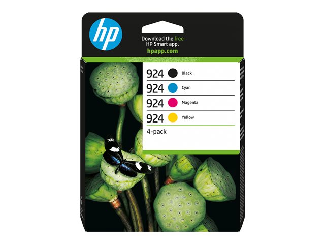 HP 924 CMYK Original Ink Cartridge 4-Pac