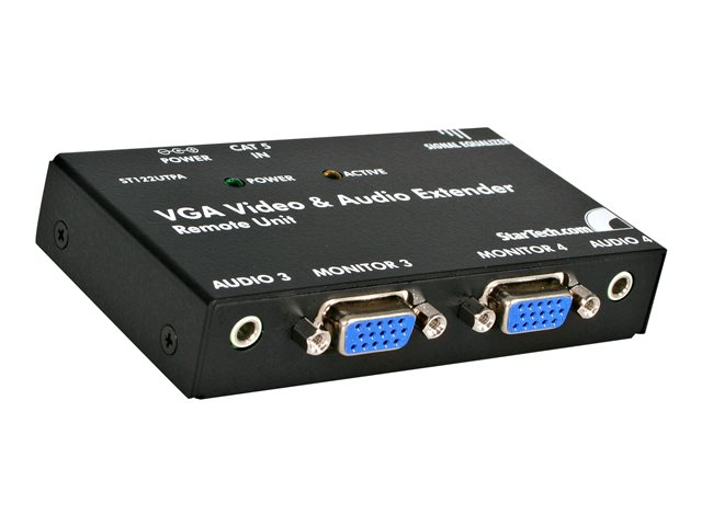 StarTech.com VGA Video Extender over Cat 5 with Audio - Monitor/audio extender - over CAT 5 - up to 150 m