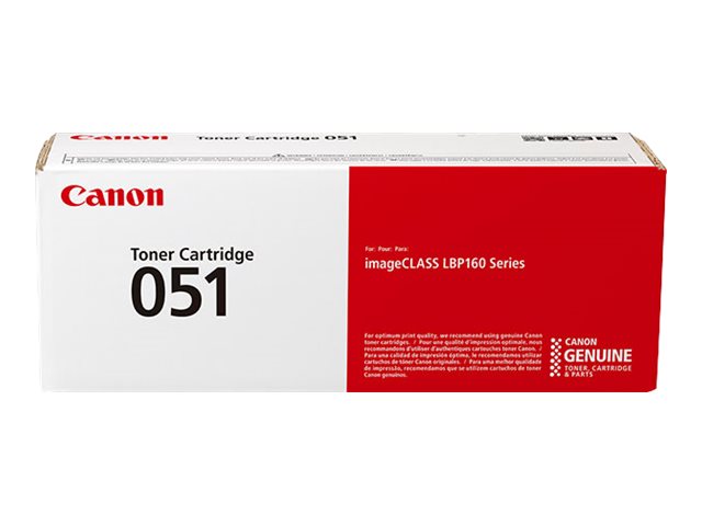 Canon 051 - Black - original - toner cartridge - for imageCLASS MF262, MF264, MF267, MF269, i-SENSYS MF264, MF267, MF269, Satera LBP161, LBP162