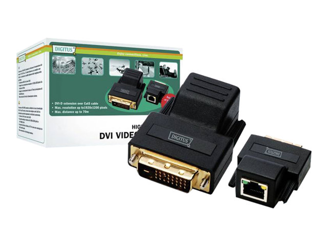 DVI VIDEO EXTENDER OVER CAT5 UP TO 70M (CAT5 UTP) MAX. RES. 1920X120060HZ