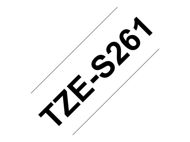 Brother TZe-S261 - Extra strength adhesive - black on white - Roll (3.6 cm x 8 m) 1 cassette(s) laminated tape - for P-Touch PT-3600, 9200, 9400, 9500, 9600, 9800, D800, P-Touch Cube PT-P910