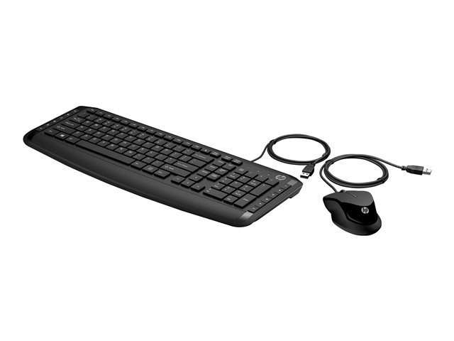 HP Pavilion 200 - Keyboard and mouse set - USB - English - black - for HP 21, 22, 24, 27, Pavilion 24, 27, TP01