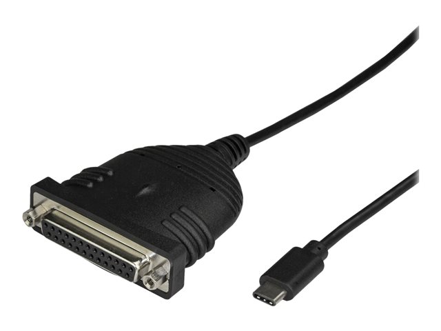 StarTech.com USB C to Parallel Printer Cable - DB25 Female Port for IEEE1284 Printers - Bus Powered - Printer Cable Adapter - USB to DB25 (ICUSBCPLLD25) - USB / parallel cable - 24 pin USB-C (M) to DB-25 (F) - 183 cm
