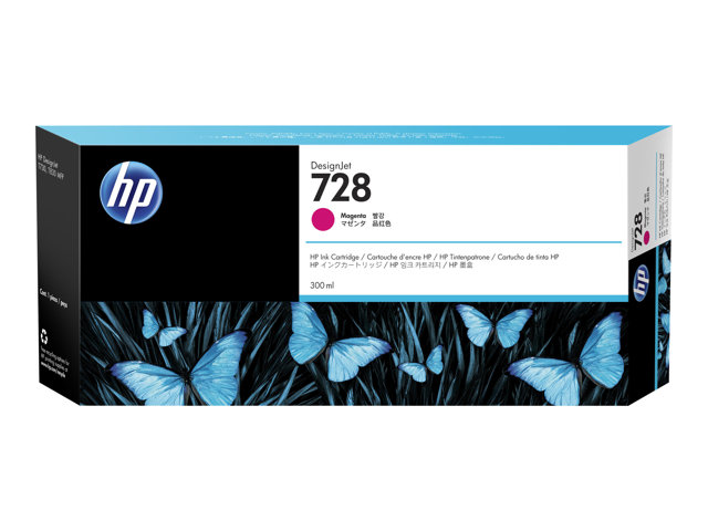 HP 728 - 300 ml - magenta - original - DesignJet - ink cartridge - for DesignJet T730, T830