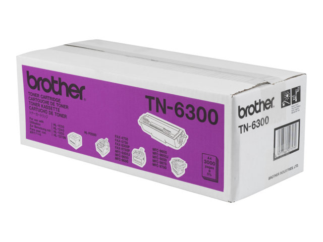 Brother TN6300 - High Yield - black - original - toner cartridge - for Brother DCP-1200, HL-1230, 1240, 1250, 1270, 1430, 1440, 1450, 1470, P2500, MFC-8600, 9600