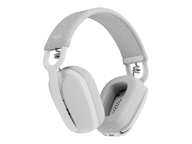 Logitech Zone Vibe 100 - Headset - full size - Bluetooth - wireless - off-white