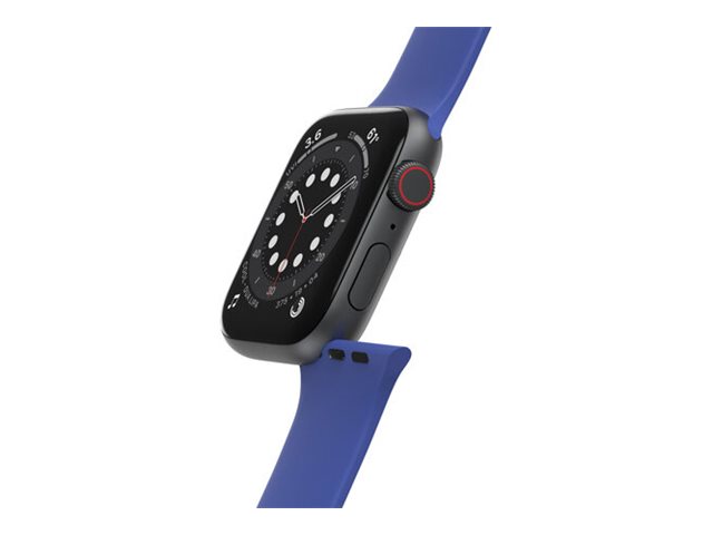 OtterBox - Wrist pack for smart watch - antimicrobial - silver-infused silicone, stainless steel - blueberry tarte - for Apple Watch SE, Series 3, Series 4, Series 5, Series 6, Series 7