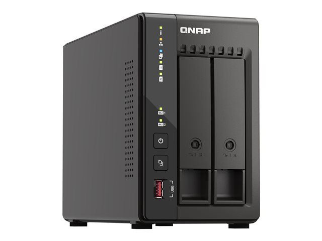 QNAP TS-253E - NAS server - 2 bays - SATA 6Gb/s - RAID RAID 0, 1, 5, 6, 10, 50, JBOD, 60 - RAM 8 GB - 2.5 Gigabit Ethernet - iSCSI support