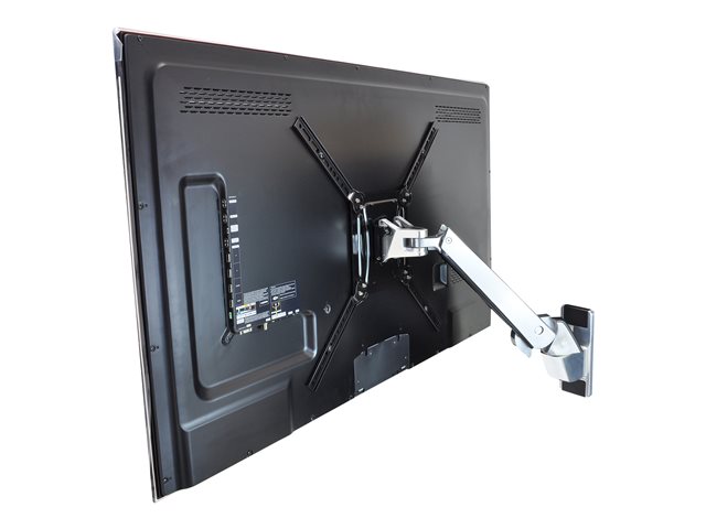 Ergotron Interactive Arm HD - Mounting kit (articulating arm, VESA adapter, wall mount bracket) - Constant Force Technology - for LCD display - aluminium - black trim, polished aluminium - screen size: 30\"-55\"