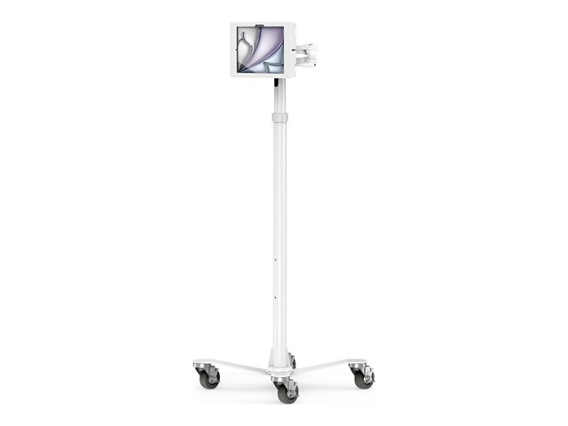 Compulocks iPad Air M2 11\" (2024), Apex Enclosure Rolling Cart - Rise Freedom Extended - Mounting kit (enclosure, cart stand) - for tablet - lockable - medical - high-grade aluminium - white - screen size: 13\" - for Apple 11-inch iPad Air (M2)