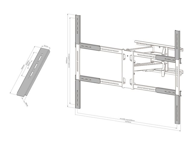 Neomounts VESA extension kit for WL40S-950BL18 (VESA 1200X900)
