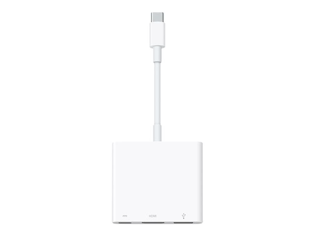 Apple - Adapter - 24 pin USB-C male to USB, HDMI, USB-C (power only) female - 4K(3840 x 2160) support