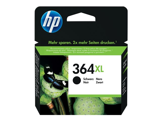 HP 364XL - High Yield - black - original - ink cartridge - for Deskjet 35XX, Photosmart 55XX, 55XX B111, 65XX, 65XX B211, 7510 C311, B110, Wireless B110