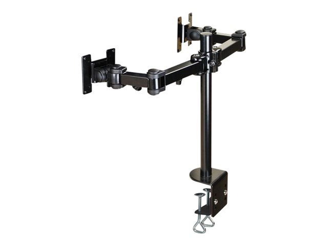 Neomounts FPMA-D960D - Mounting kit - full-motion - for 2 LCD displays - black - screen size: 10\"-27\" - clamp mountable, desk-mountable