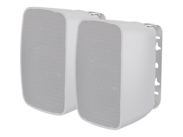 VISION Techconnect Faceplate Audio Amplifier with Speakers - LIFETIME WARRANTY - 2 x 25w (RMS @ 8 Ohms) - Two inputs (input 1 duplicated on front) - Remote control - comes on at preset level or resumes previous volume - UK surround and backbox includ