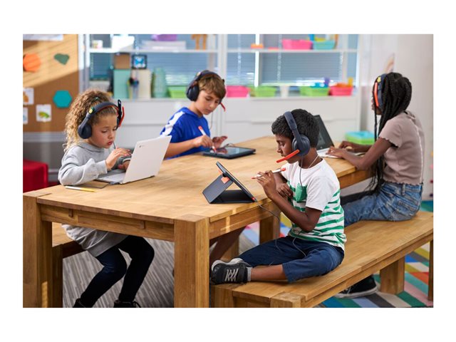 Logitech Zone Learn Over-Ear Wired Headset for Learners, 3.5mm AUX - Headphones with mic - full size - wired - 3.5 mm jack
