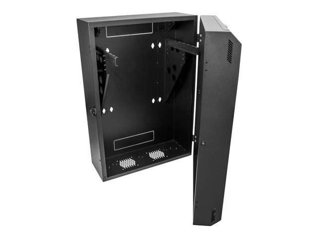 StarTech.com 8U 19\" Vertical Wall Mount Server Rack Cabinet, Low Profile (15\"), 30\" Deep Locking Network Enclosure with 2U for Switch Patch Panel Router Mounting IT/Data Cabinet Assembled - 19 Inch Wallmount Rack (RK830WALVS) - Rack enclosure cabinet - wall mountable - black - 8U