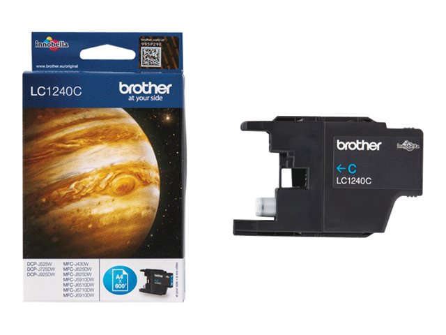 Brother LC1240C - Cyan - original - ink cartridge - for Brother DCP-J525, J725, J925, MFC-J430, J5910, J625, J6510, J6710, J6910, J825