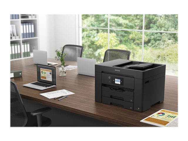 Epson WorkForce WF-7830DTWF - Multifunction printer - colour - ink-jet - A3 (297 x 420 mm) (original) - A3 (media) - up to 25 ppm (printing) - 500 sheets - 33.6 Kbps - USB 2.0, LAN, Wi-Fi(n)