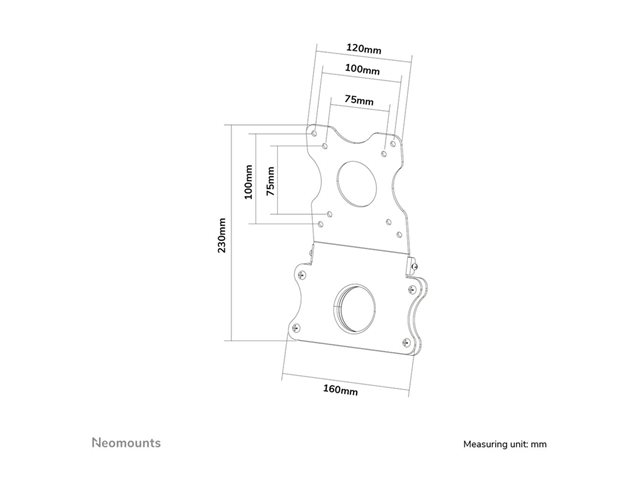 Neomounts FPMA-VESAMAC2127 - Mounting component (VESA adapter plate) - for iMac - metal - silver - screen size: 21.5\"-27\"
