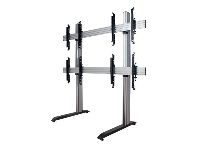 B-TECH System X BT8370-2X2/BS - Stand - for 2x2 video wall - black, silver - screen size: 46\"-60\"