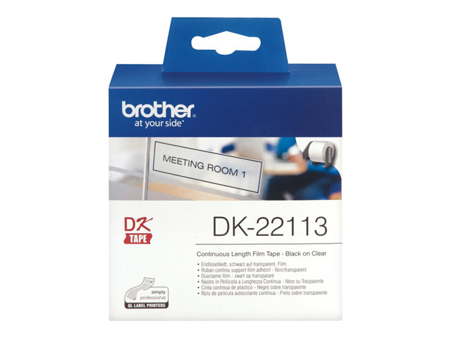 Brother DK-22113 - Clear - Roll (6.2 cm x 15.2 m) film - for Brother QL-1050, 1060, 1110, 500, 550, 560, 570, 580, 600, 650, 700, 710, 720, 820